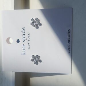 NWT Kate spade sliver flower earrings